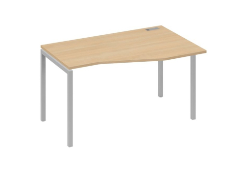 Стол эргономичный правый Техно Мира Лофт, цвет натуральный дуб + серый