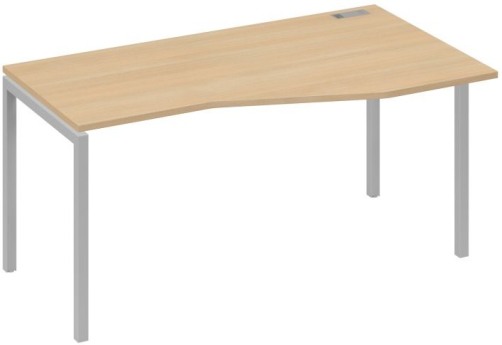 Стол эргономичный правый Техно Мира Лофт, цвет натуральный дуб + серый