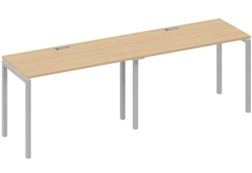 Рабочая станция 2х120 Мира Лофт, цвет натуральный дуб + серый