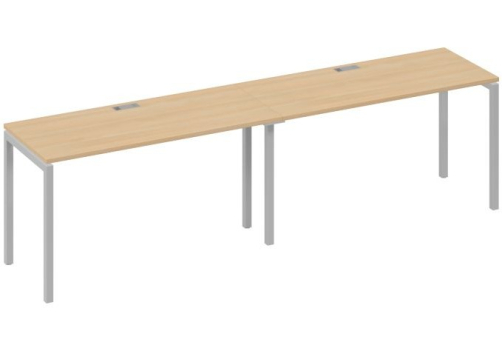 Рабочая станция 2х140 Мира Лофт, цвет натуральный дуб + серый