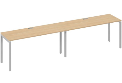 Рабочая станция 2х160 Мира Лофт, цвет натуральный дуб + серый