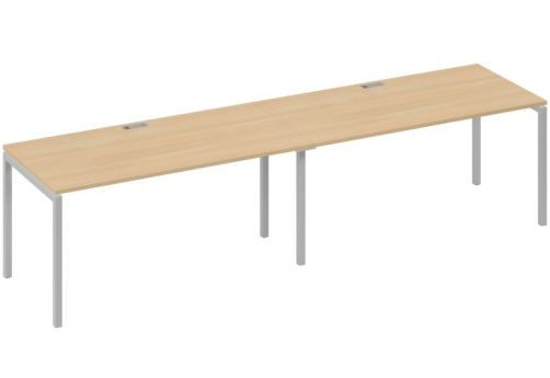 Рабочая станция 2х160 Мира Лофт, цвет натуральный дуб + серый