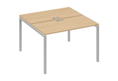 Рабочая станция 2х120 Мира Лофт, цвет натуральный дуб + серый