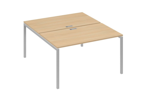 Рабочая станция 2х140 Мира Лофт, цвет натуральный дуб + серый