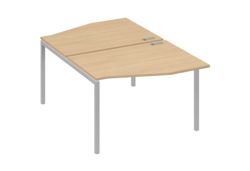 Рабочая станция эргономичная 2х120 Техно Мира Лофт, цвет натуральный дуб + серый