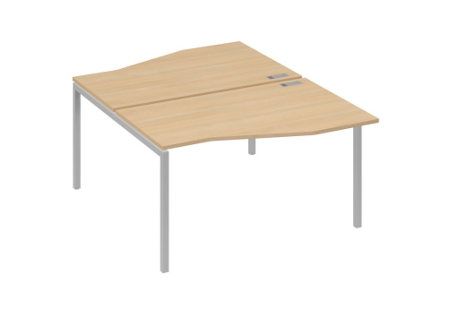 Рабочая станция эргономичная 2х140 Техно Мира Лофт, цвет натуральный дуб + серый