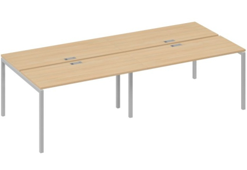 Рабочая станция 4х140 Мира Лофт, цвет натуральный дуб + серый