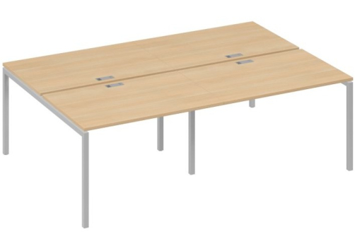 Рабочая станция 4х120 Мира Лофт, цвет натуральный дуб + серый