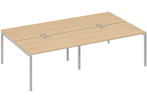 Рабочая станция 4х140 Мира Лофт, цвет натуральный дуб + серый