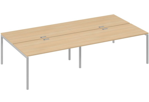 Рабочая станция 4х160 Мира Лофт, цвет натуральный дуб + серый