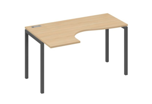 Стол эргономичный левый Классика Мира Лофт, цвет натуральный дуб + антрацит