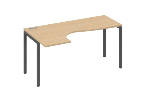 Стол эргономичный левый Классика Мира Лофт, цвет натуральный дуб + антрацит