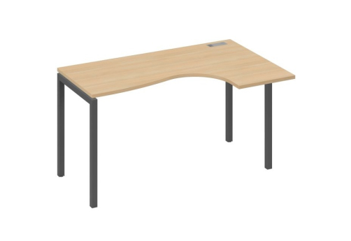 Стол эргономичный правый Классика Мира Лофт, цвет натуральный дуб + антрацит