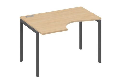 Стол эргономичный левый Классика Мира Лофт, цвет натуральный дуб + антрацит