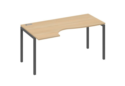 Стол эргономичный левый Классика Мира Лофт, цвет натуральный дуб + антрацит