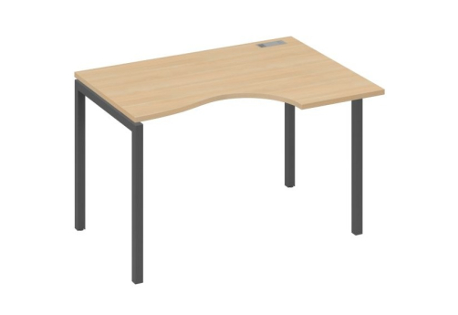 Стол эргономичный правый Классика Мира Лофт, цвет натуральный дуб + антрацит