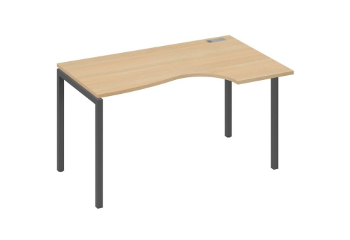 Стол эргономичный правый Классика Мира Лофт, цвет натуральный дуб + антрацит