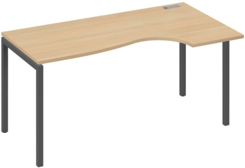 Стол эргономичный правый Классика Мира Лофт, цвет натуральный дуб + антрацит
