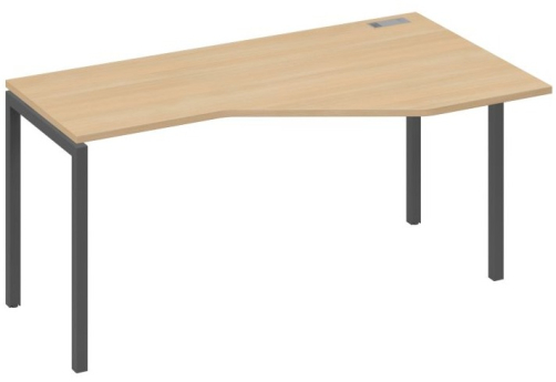 Стол эргономичный правый Техно Мира Лофт, цвет натуральный дуб + антрацит