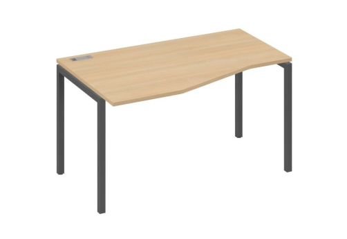 Стол эргономичный левый Техно Мира Лофт, цвет натуральный дуб + антрацит