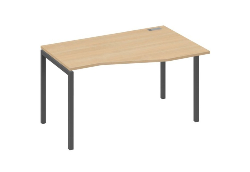Стол эргономичный правый Техно Мира Лофт, цвет натуральный дуб + антрацит
