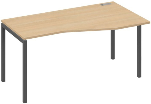 Стол эргономичный правый Техно Мира Лофт, цвет натуральный дуб + антрацит