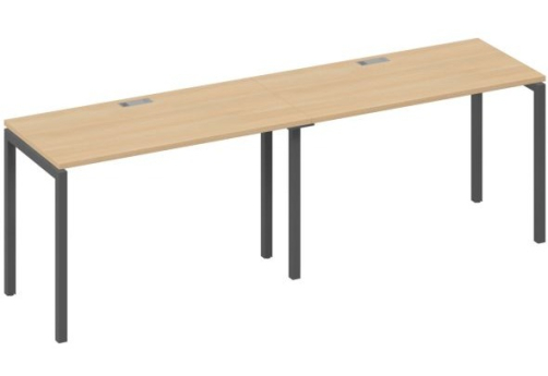 Рабочая станция 2х120 Мира Лофт, цвет натуральный дуб + антрацит
