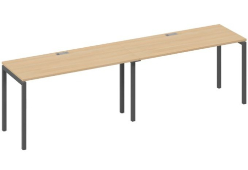 Рабочая станция 2х140 Мира Лофт, цвет натуральный дуб + антрацит