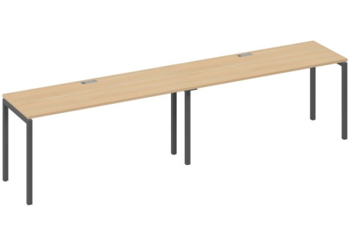 Рабочая станция 2х160 Мира Лофт, цвет натуральный дуб + антрацит