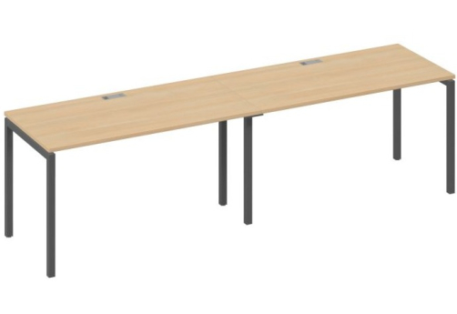 Рабочая станция 2х140 Мира Лофт, цвет натуральный дуб + антрацит