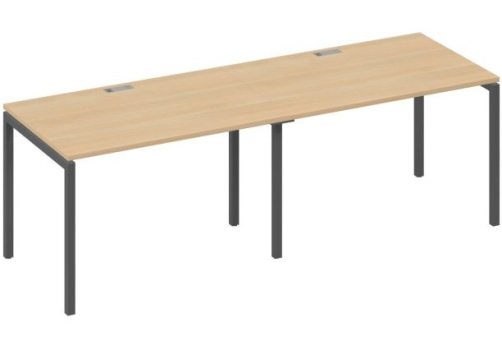 Рабочая станция 2х120 Мира Лофт, цвет натуральный дуб + антрацит