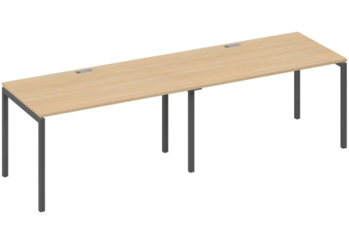 Рабочая станция 2х140 Мира Лофт, цвет натуральный дуб + антрацит