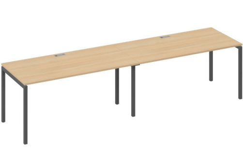 Рабочая станция 2х160 Мира Лофт, цвет натуральный дуб + антрацит