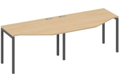 Рабочая станция эргономичная 2х120 Техно Мира Лофт, цвет натуральный дуб + антрацит