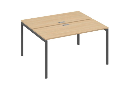 Рабочая станция 2х140 Мира Лофт, цвет натуральный дуб + антрацит