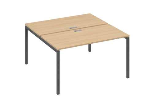 Рабочая станция 2х140 Мира Лофт, цвет натуральный дуб + антрацит