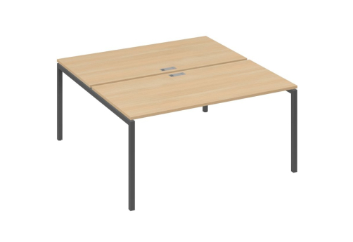 Рабочая станция 2х160 Мира Лофт, цвет натуральный дуб + антрацит