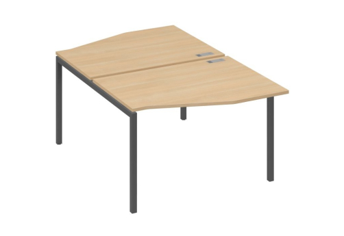 Рабочая станция эргономичная 2х120 Техно Мира Лофт, цвет натуральный дуб + антрацит