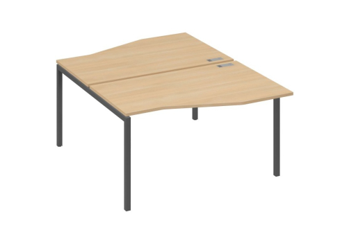 Рабочая станция эргономичная 2х140 Техно Мира Лофт, цвет натуральный дуб + антрацит