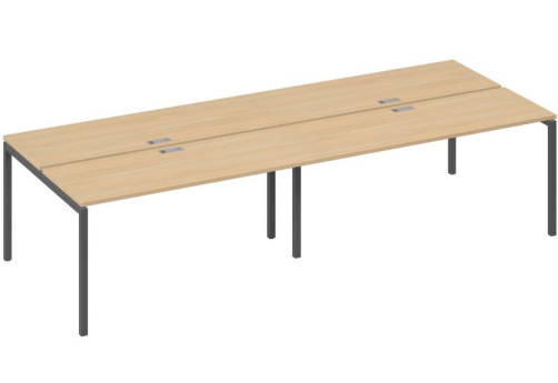 Рабочая станция 4х160 Мира Лофт, цвет натуральный дуб + антрацит