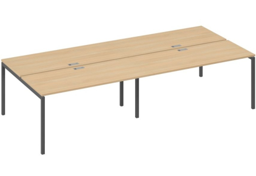 Рабочая станция 4х160 Мира Лофт, цвет натуральный дуб + антрацит