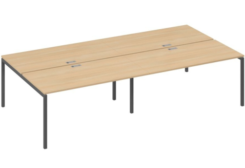 Рабочая станция 4х160 Мира Лофт, цвет натуральный дуб + антрацит