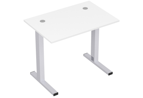 Стол прямолинейный с кабель-каналом Сандора, цвет белый
