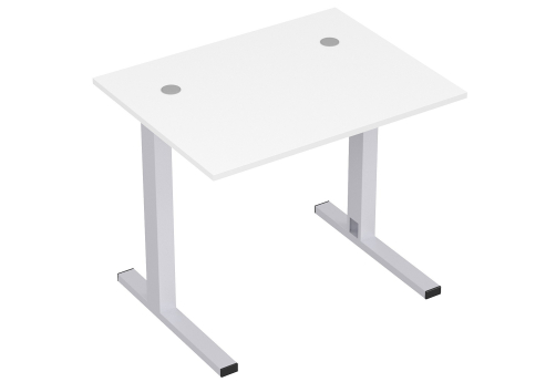 Стол прямолинейный с кабель-каналом Сандора, цвет белый