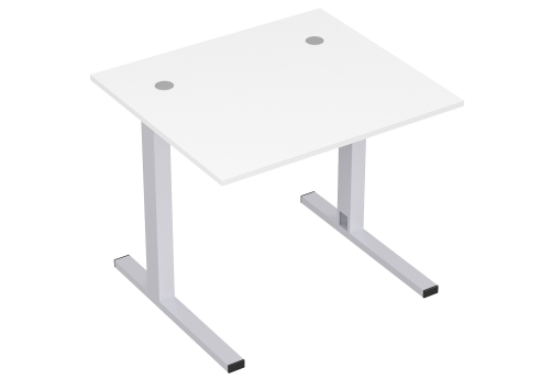 Стол прямолинейный с кабель-каналом Сандора, цвет белый