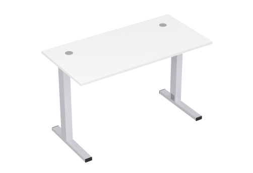 Стол прямолинейный с кабель-каналом Сандора, цвет белый