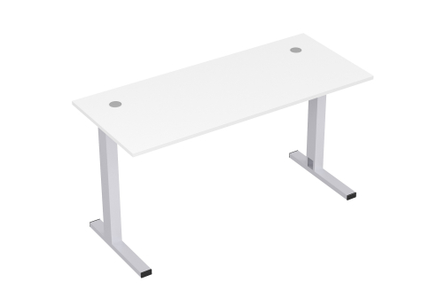 Стол прямолинейный с кабель-каналом Сандора, цвет белый