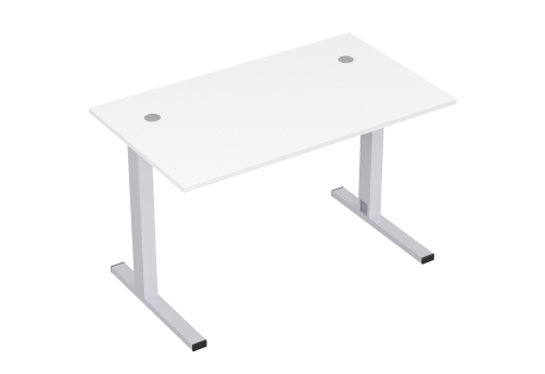 Стол прямолинейный с кабель-каналом Сандора, цвет белый