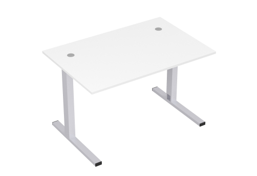 Стол прямолинейный с кабель-каналом Сандора, цвет белый