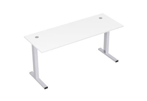 Стол прямолинейный с кабель-каналом Сандора, цвет белый